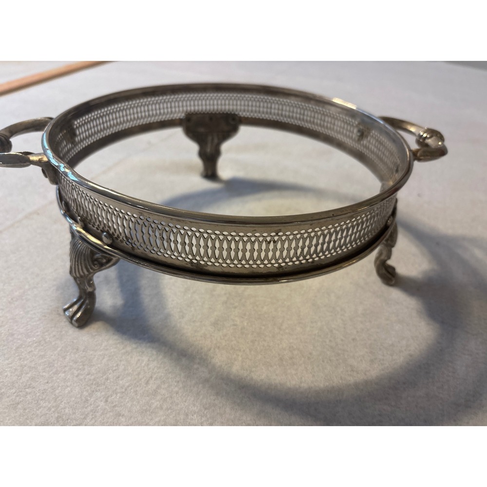 Vintage metal cassrole dish holder addy carrier 9 inner ring - Picture 8 of 9